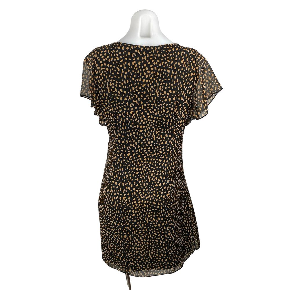 Urban Outfitters Rosalee Women's V Neck Flutter Sleeve Mini Flare A-Line Dress M - Picture 4 of 6